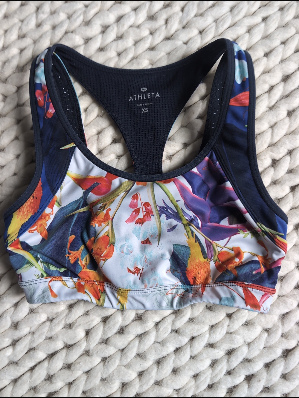Women's Athleta Tropical Triple Dare Sports Bra